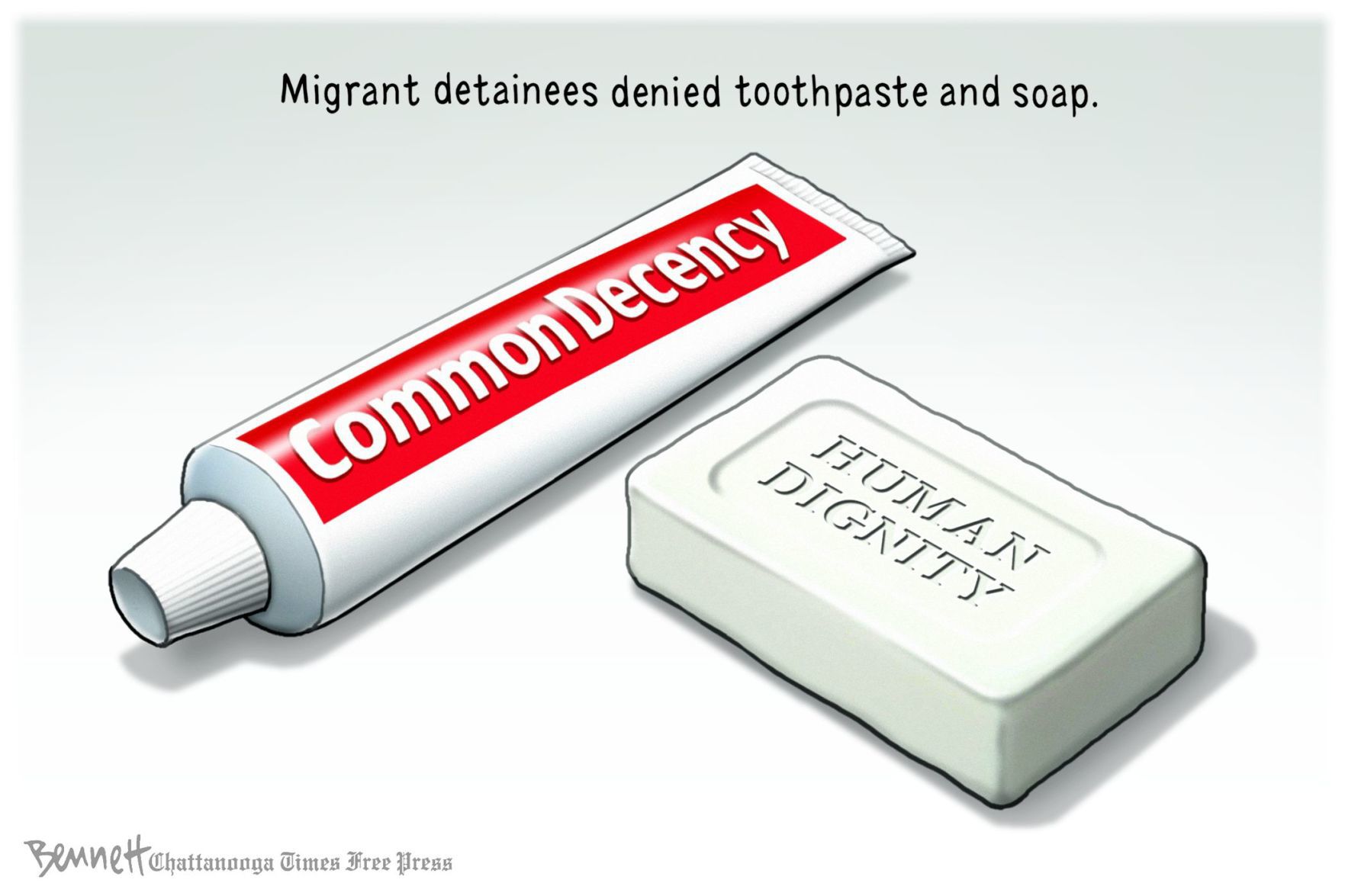 Bennett editorial cartoon